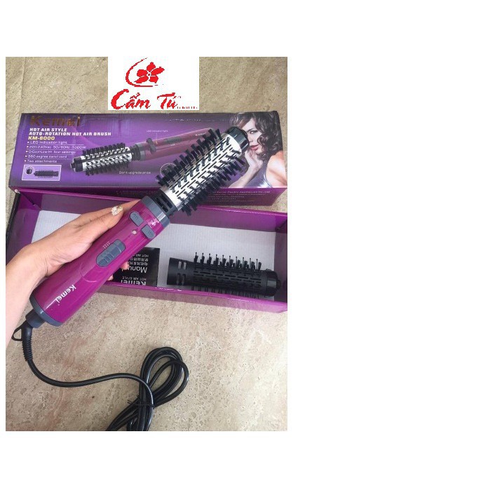 MÁY LÀM XOĂN SẤY TÓC 360 ĐỘ KEMEI CAO CẤP -shop SLIMEMOCHISQUISHY