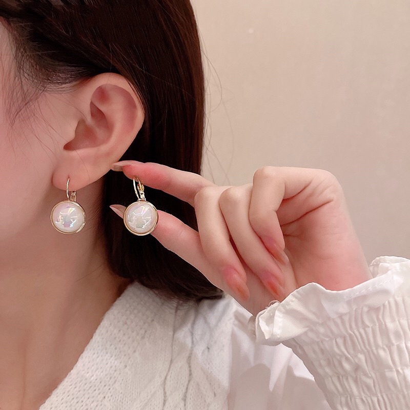 Bông Tai Khảm Ngọc Trai Siêu Sang Hot Trend 2021