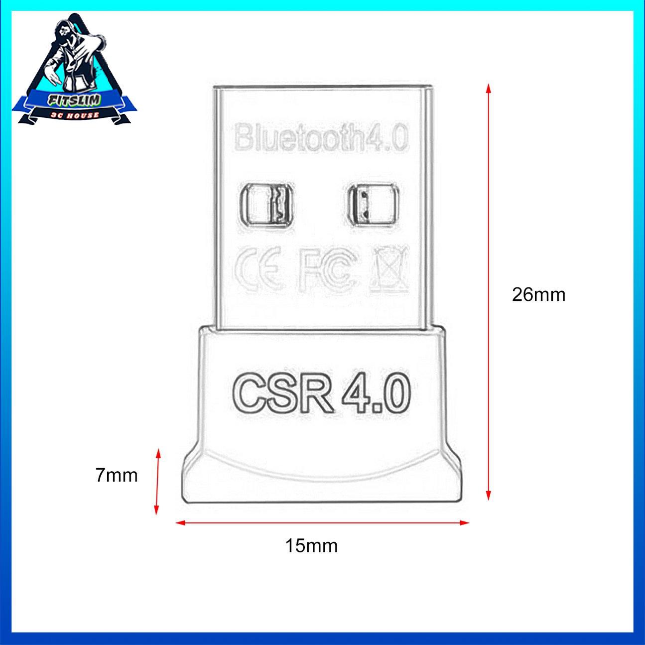 Bộ điều hợp USB 2.0 CSR 4.0 Dongle Bộ thu âm thanh không cần ổ đĩa cho máy tính xách tay PC
