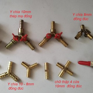 Van Đồng, Thép mạ đồng chia gas, dầu áp suất, khí nén kiểu chữ thập, Y, T