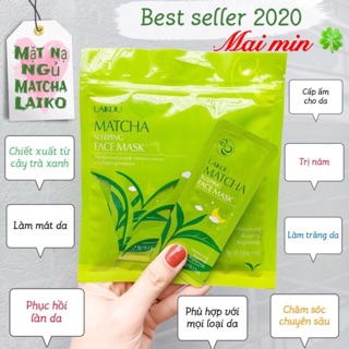 Mặt nạ ngủ matcha laikou mask - hàng chính hãng