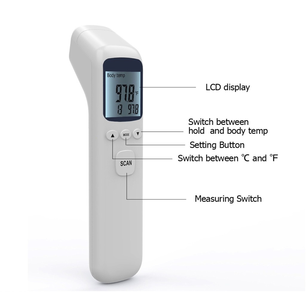 Nhiệt Kế Hồng Ngoại - Đo Trán,Tai Chính Xác Trong 1 Giây YS-ET03