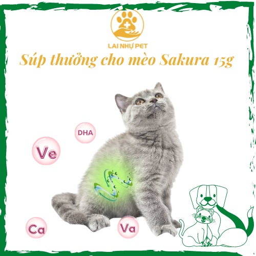 Súp Thưởng cho mèo SAKURA - Thanh 15g - Lai Nhự Pet
