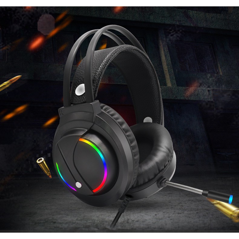 Tai nghe chụp tai gaming có dây, dành cho máy tính, gaming Tuner 7.1 âm thanh vòm,có mic, Led, chính hãng BH 1 năm.
