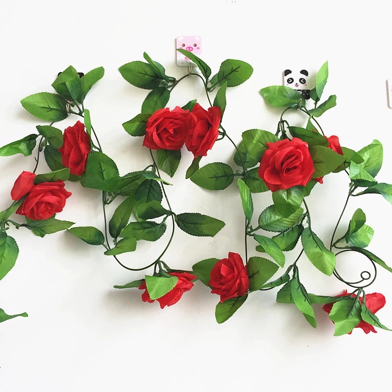 Dây Hoa Hồng Giả Trang Trí Dài 2.5m