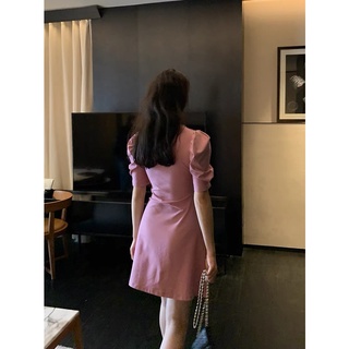 Váy Nữ Tay Bồng Cổ Nơ