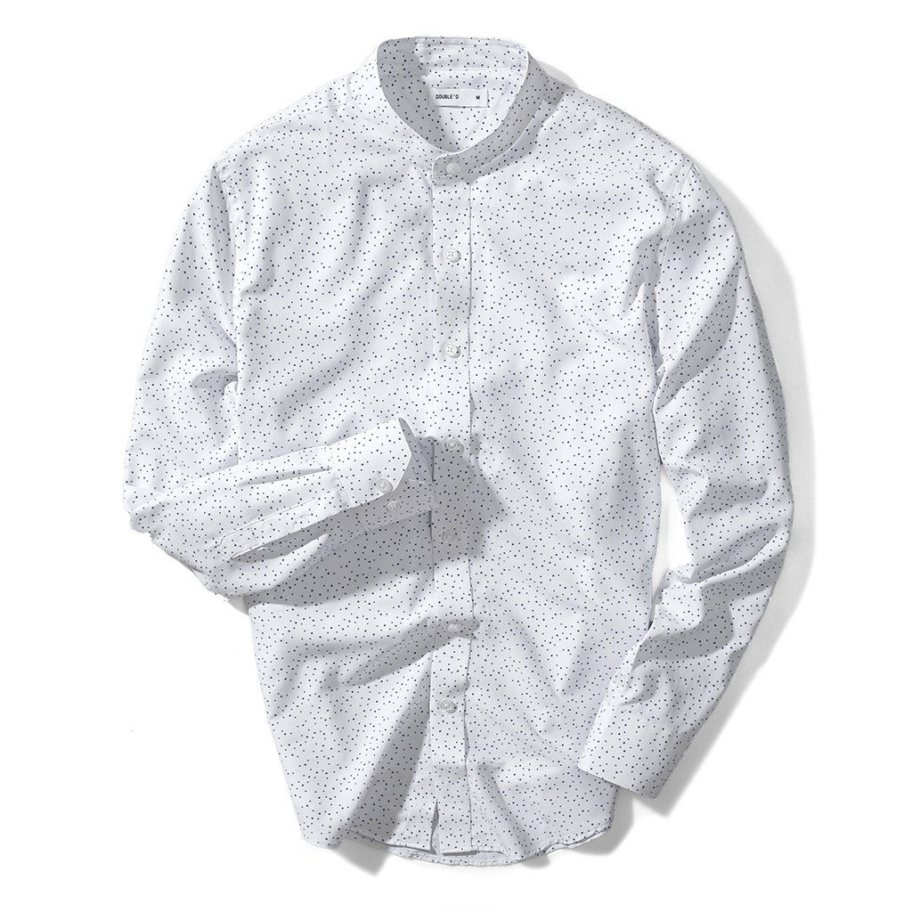 Áo sơ mi nam DOUBLE'D cổ trụ họa tiết SHT | BigBuy360 - bigbuy360.vn