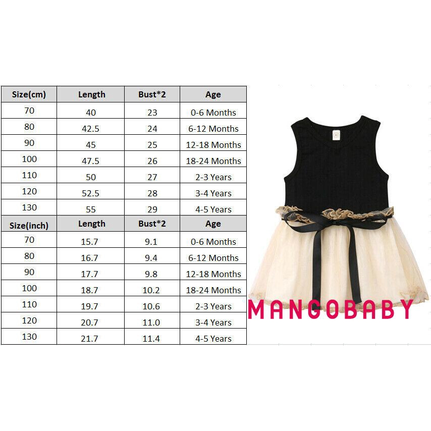 Đầm Xòe Công Chúa Không Tay Cho Bé Gái (0-5 Tuổi)