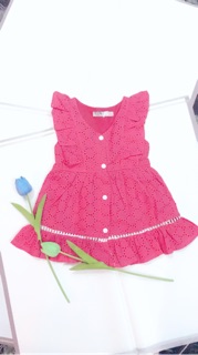 Váy hồng tiểu thư bé gái