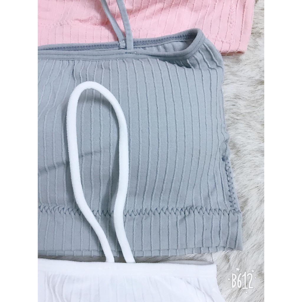 Áo Bra 2 Dây Gân Len Tăm Sành Điệu Cao Cấp |Mbra94| | BigBuy360 - bigbuy360.vn