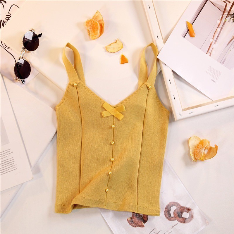 Áo tank top không tay cổ chữ V | BigBuy360 - bigbuy360.vn