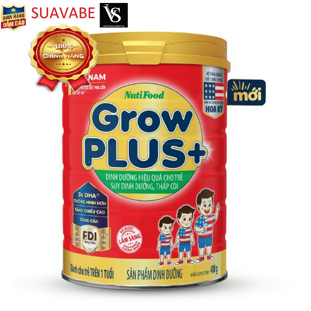 Combo 2 hộp sưa bột Grow plus nuti 900g