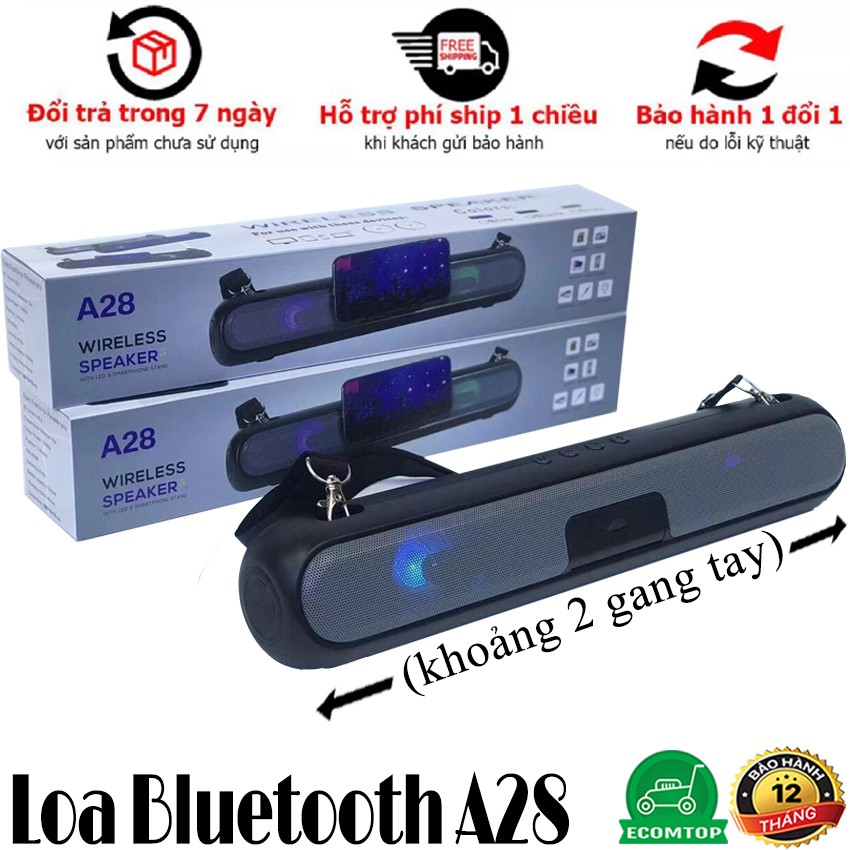 Loa bluetooth không dây thông minh di động có đài FM đa kênh bass mạnh tredle đanh nghe nhạc hay chất lượng tốt ECOMTOP