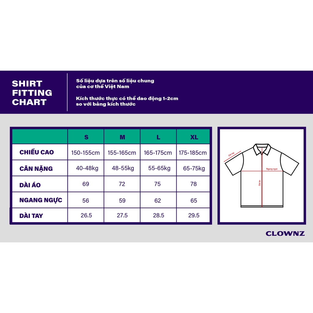 Áo sơ mi local brand unisex Clownz Cloudz Shirt họa tiết mây trời, form rộng, chất kate mịn, dáng tay lỡ | BigBuy360 - bigbuy360.vn