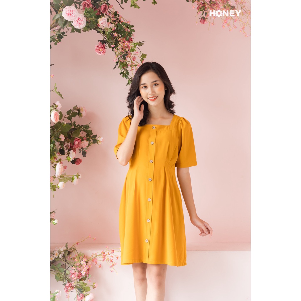 Váy bầu công sở cổ thắt nơ, dáng xuông đuôi cá - Thời trang đầm bầu cao cấp HONEY
