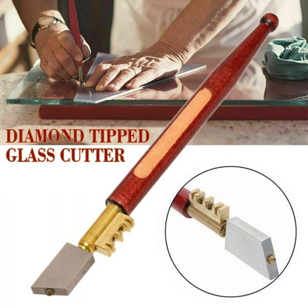 Dụng Cụ Cắt Kính Với Tay Cầm Bằng Gỗ