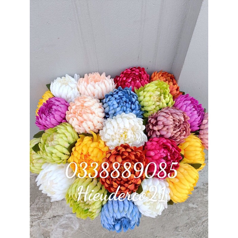 Hoa Giả- Hoa Cúc Đại Đóa Phú Quý Cao Cấp Trang Trí Nhà Cửa, Phụ Kiện Cho Các Studio Bền, Đẹp, đủ màu, ảnh thật, hàng sẵn