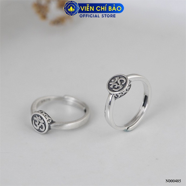Nhẫn bạc nữ Chủng tử Chữ Om chất liệu bạc Thái 925 thời trang phụ kiện trang sức nữ thương hiệu Viễn Chí Bảo N000485