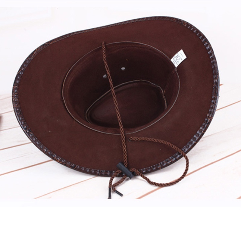 Mũ Cao Bồi Làm Bằng Da Phong Cách Retro Thời Trang Unisex