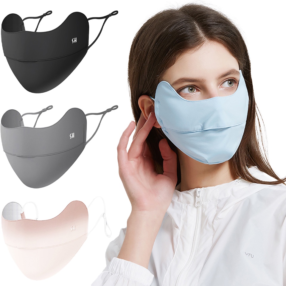 Khẩu Trang Che Mặt Chống Bụi Chống Tia UV Thoáng Khí Có Dây Đeo Điều Chỉnh Được Sự Bảo Vệ
