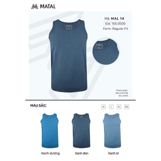 Áo ba lỗ Matal chất liệu cotton mềm mát MAL14