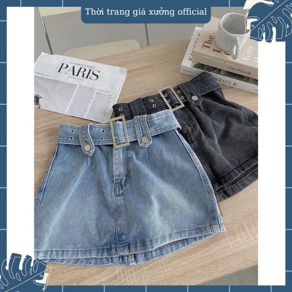 Chân váy jean kèm đai siêu xinh Thời Trang Giá Xưởng Official