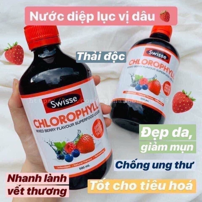 Nước diệp lục  thanh lọc cơ thể cho người từ 18 tuổi trở lên Swisse Chlorophyll, Úc