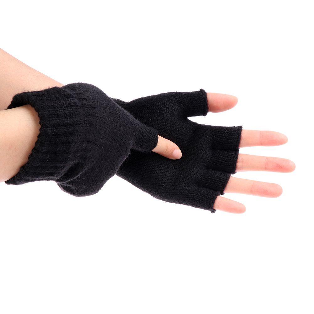 WONDER Găng Tay Hở Ngón Giữ Ấm Mùa Đông Cho Nam Nữ