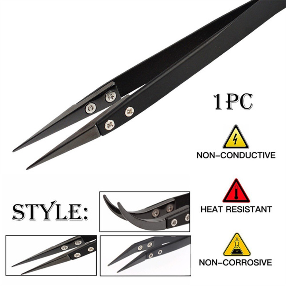 Nhíp Sửa Chữa Bằng Thép Không Gỉ Chịu Nhiệt Chống Tĩnh Điện