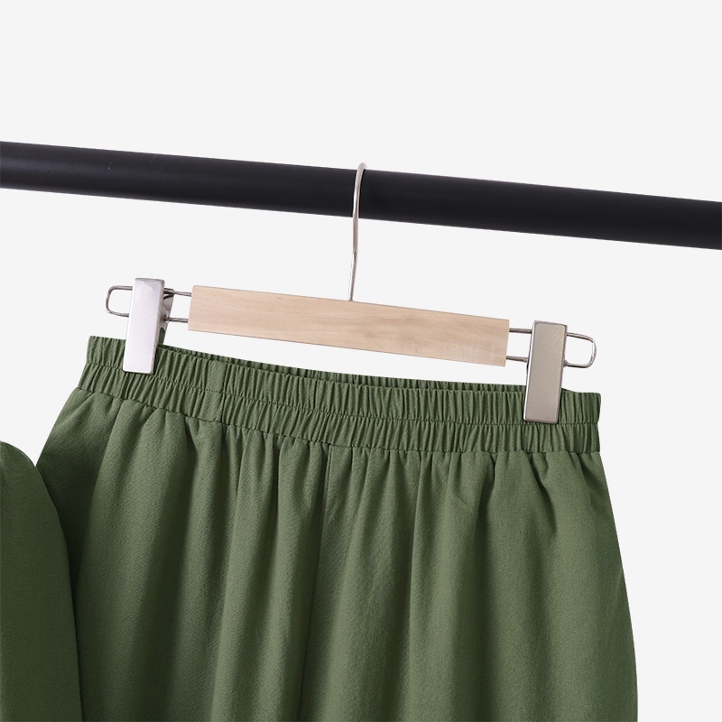 Set đồ 2 mảnh ZANZEA gồm áo tay lửng 3/4 cổ vuông kèm quần dài ống rộng thời trang cho nữ
