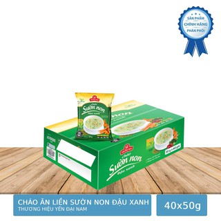 Thùng 40 Gói Cháo Ăn Liền Cháo Sườn Non Đậu Xanh Yến Đại Nam 50g