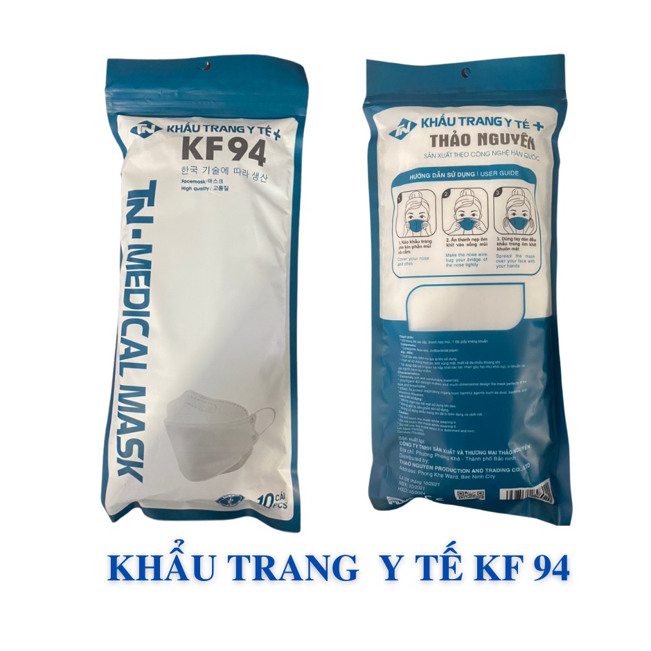 TÚI 10 CÁI- khẩu trang y tế 4D, khẩu trang kf94, công nghệ Hàn Quốc, chống bụi mịn, kháng khuẩn | BigBuy360 - bigbuy360.vn
