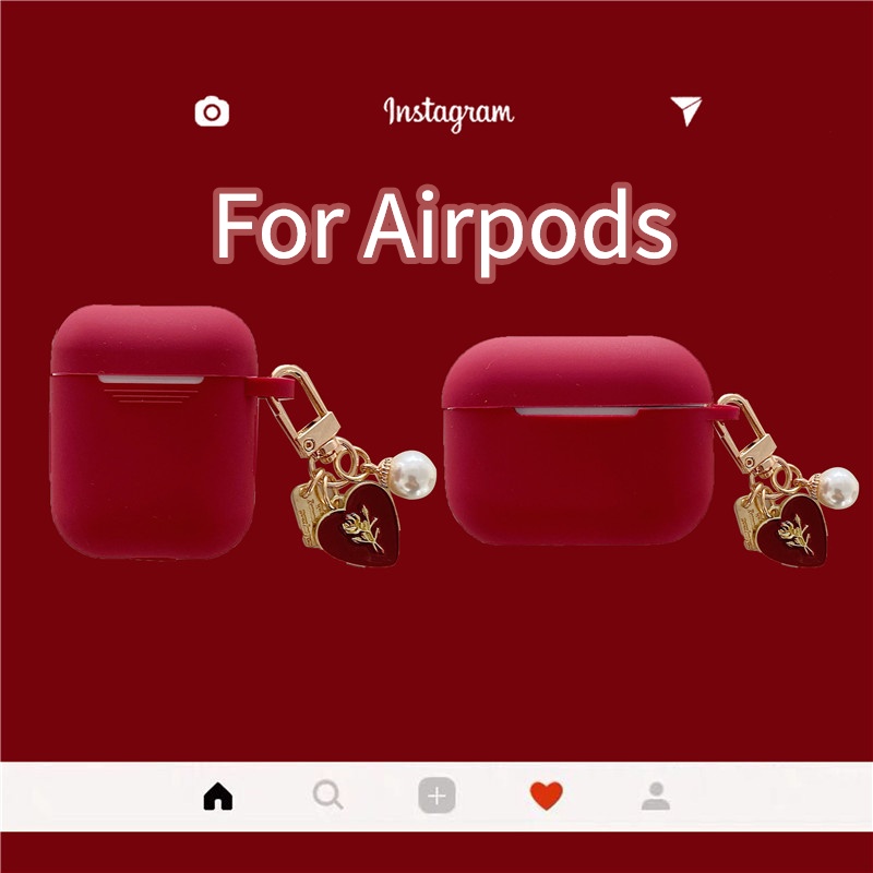 Vỏ Bảo Vệ Hộp Sạc Tai Nghe Airpods 1 / 2 / Pro 3 Chất Liệu Silicon Mềm Hình Hoa Phong Cách Vintage