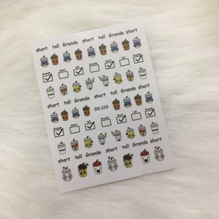 Sticker dán móng hình nước hoa, kem, đồ uống