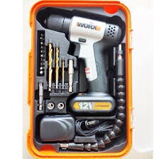 Chính hãng - Máy khoan vặn vít dùng pin Li-ion 12V - 15Nm Worx Orange WX104.2 / WU104