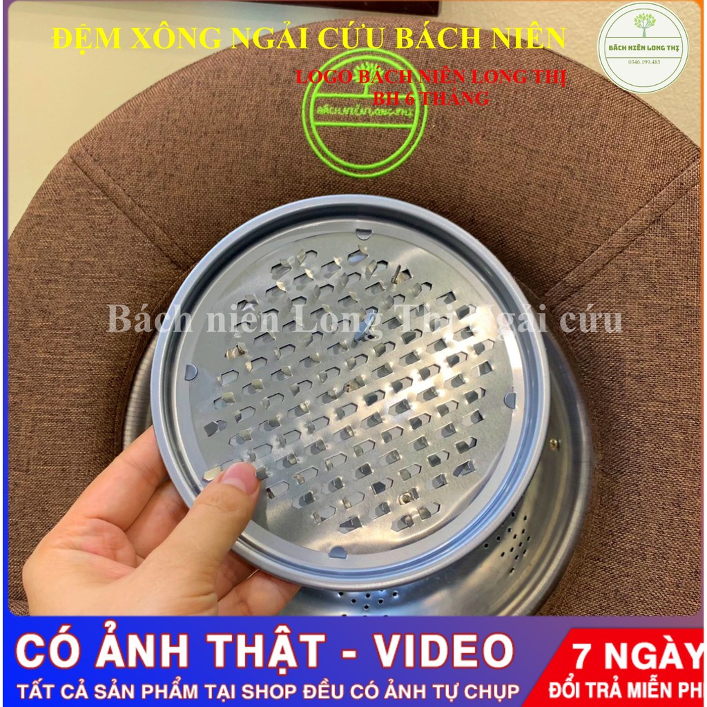 Đệm xông ngải cứu hàng loại 1 chính hãng Bách Niên- được bảo hành 6 tháng- đủ bộ vỏ bọc, nhíp gắp, giá gừng, điếu ngải