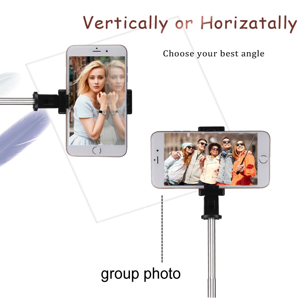 Mini Selfie stick Chân máy Monepad 270 ° không dây Bluetooth với điều khiển từ xa | BigBuy360 - bigbuy360.vn