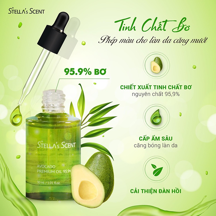 TINH CHẤT BƠ STELLA'S SCENT (SKINAZ MẪU MỚI) 95%9