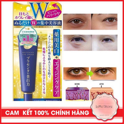 Kem chống nhăn, giảm thâm mắt Meishoku Whitening Eye Cream 30gr (mẫu mới)