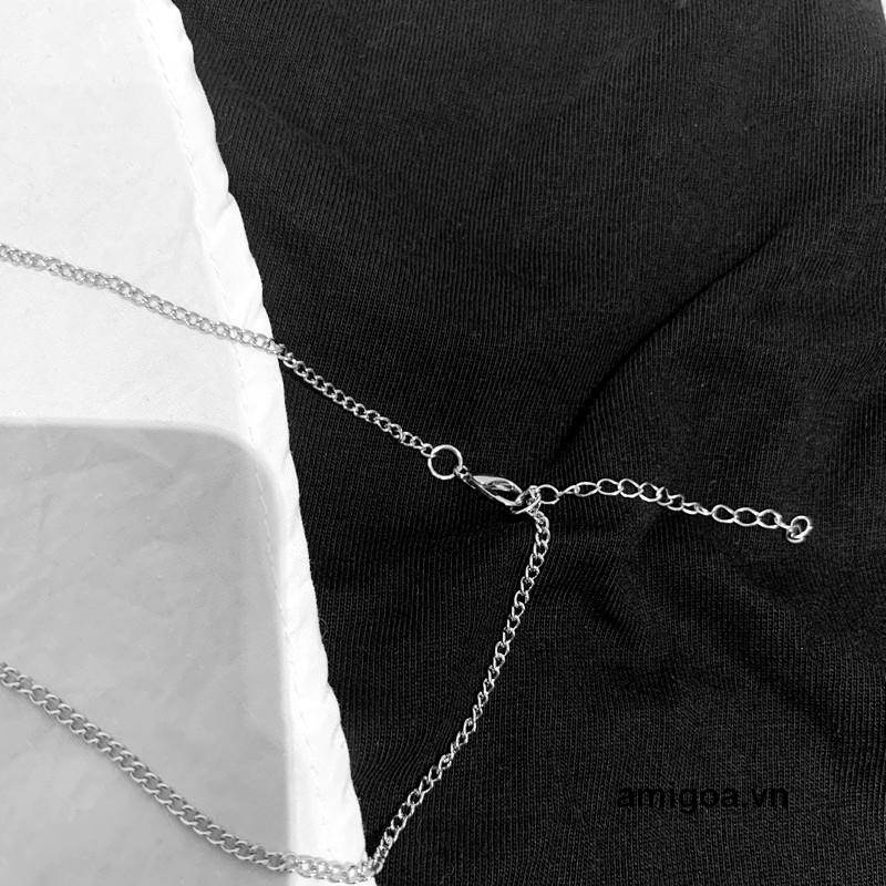 ✨✨Dây chuyền mặt tròn đính đá phong cách Hàn Quốc