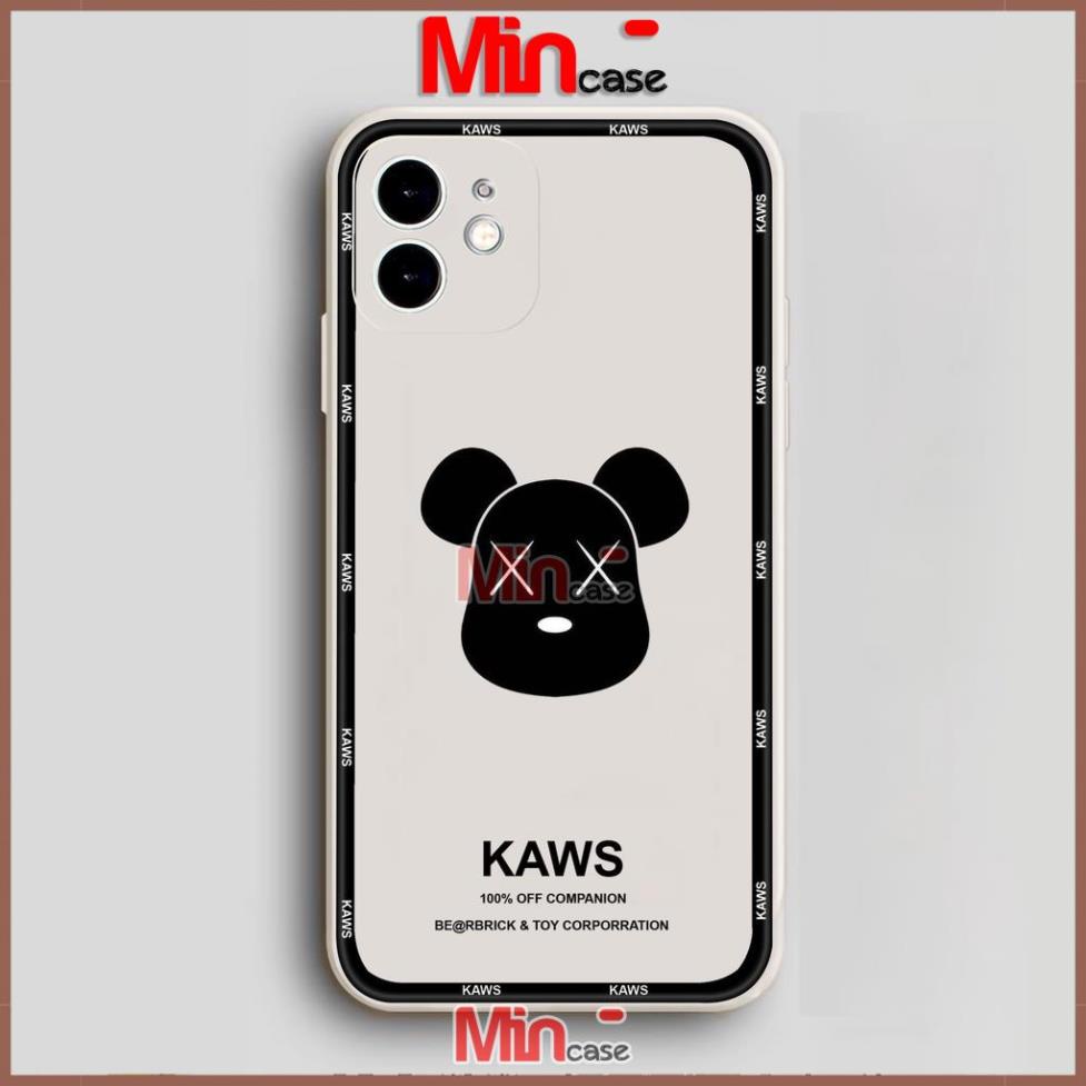 Ốp lưng iPhone Kaws cạnh viền vuông silicon mềm dẻo cho iphone 6/6s/7/8/X/XS/XR/11/12/13 Pro Plus Max cute dễ thương đẹp