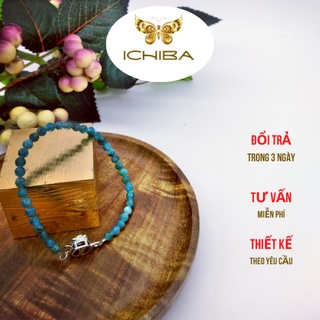 Vòng tay chuỗi hạt màu xanh cắt giác 4mm