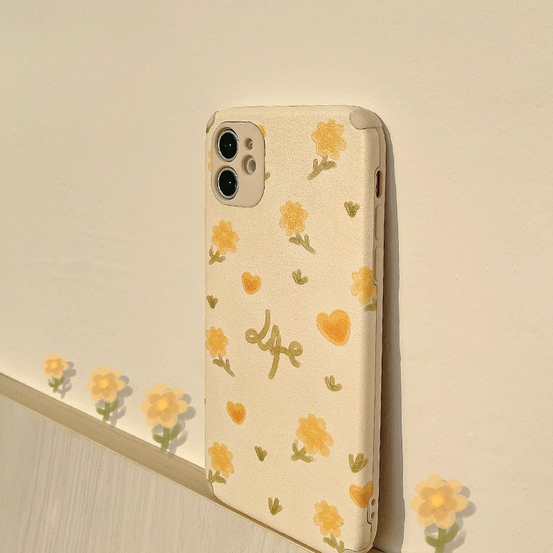 Bao Da Điện Thoại In Họa Tiết Hoa Sơn Dầu Cho Iphone 11 12 12 Pro Xs 7 / 8 Plus | BigBuy360 - bigbuy360.vn