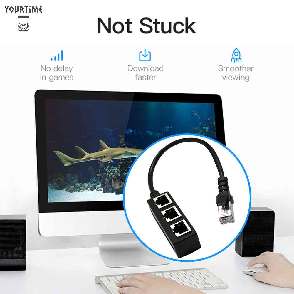 Cáp Chia Mạng LAN RJ45 3 Đầu Âm Chất Lượng Cao