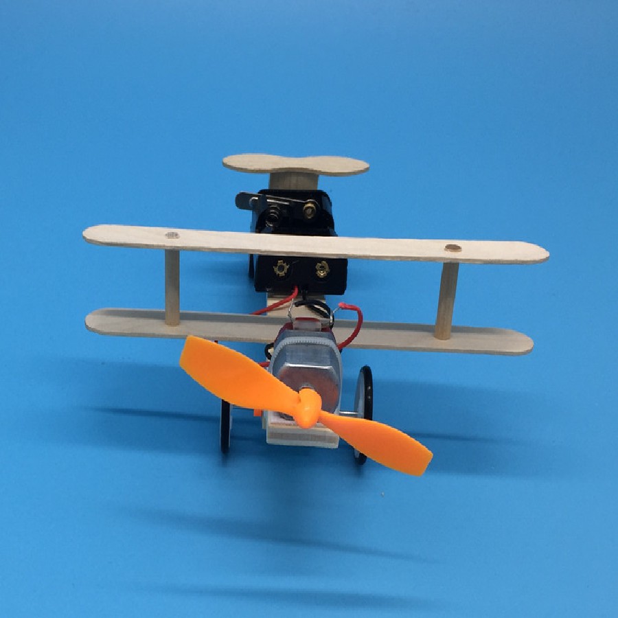 Đồ chơi trẻ em vận động lắp ráp máy bay trực thăng chạy pin bằng gỗ cho bé trai bé gái phát triển kỹ năng khoa học STEM
