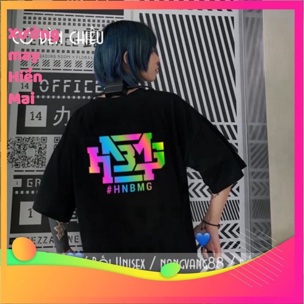 Áo thun nam nữ in phản quang 7 màu from rộng unisex  ,áo cổ tròn chất cotton xịn 4 chiều  ATY01