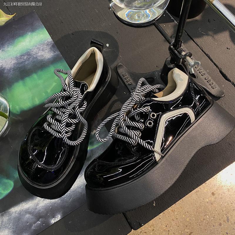 Giày da đế dày phong cách Nhật Bản thời trang mùa xuân dành cho nữ 2022