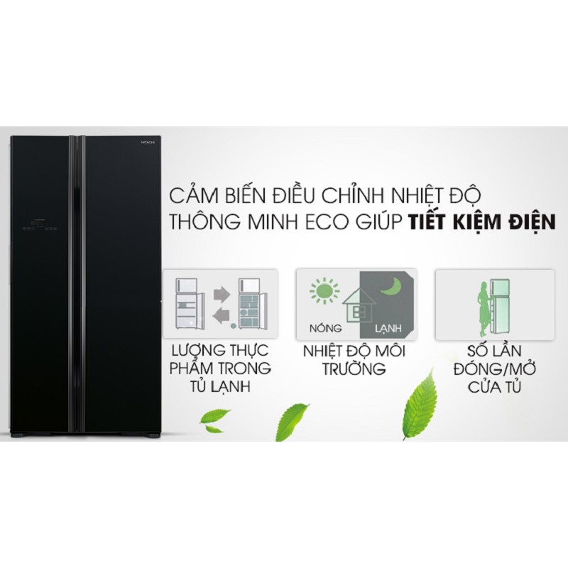 Tủ lạnh Hitachi Inverter 605 lít R-FS800PGV2 GBK (605L) chính hãng