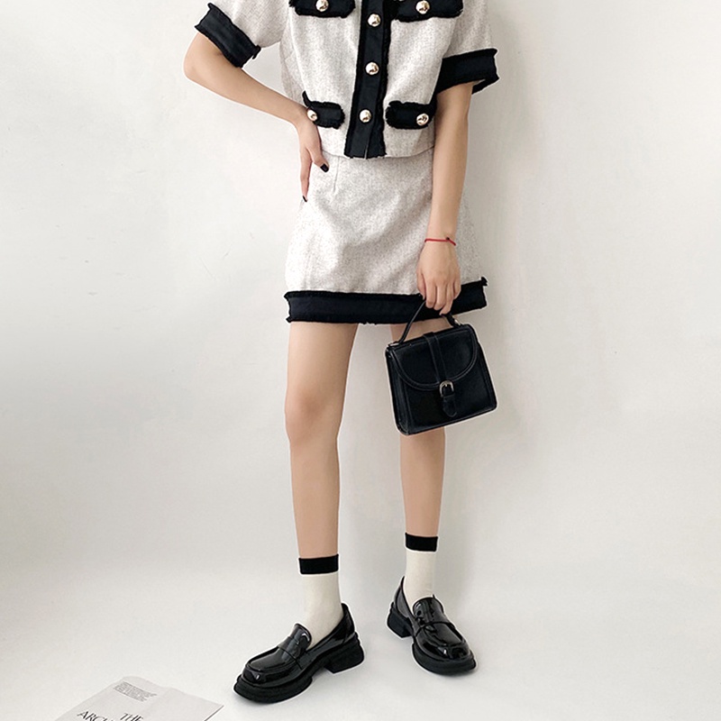 Giày Lười Da Đế Dày Phong Cách Anh Quốc Thời Trang Cho Nữ Size 35-39