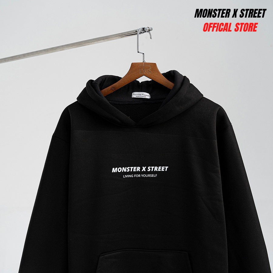 Áo hoodie nỉ bông Monster X Street Melancholy nam nữ form rộng thu đông Local Brand